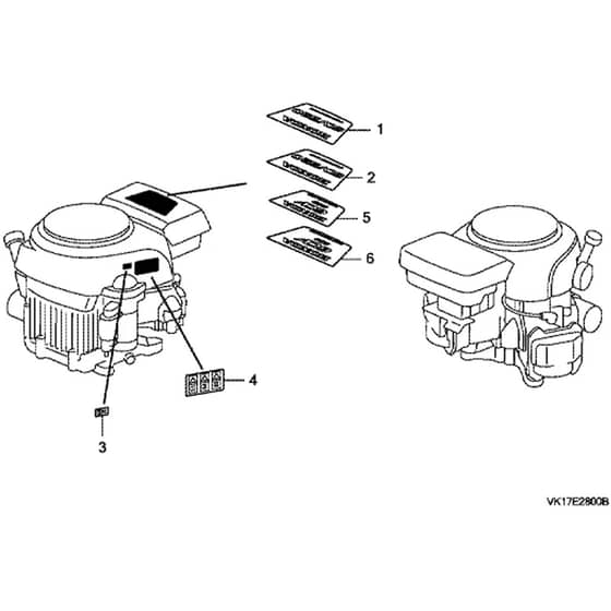 Honda HF2417-HTEA -  Label Diagram