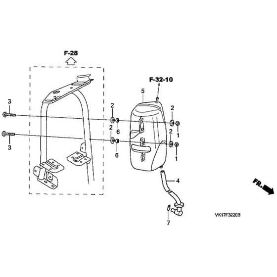 Honda HF2417K1-HME -  Air Tank Diagram