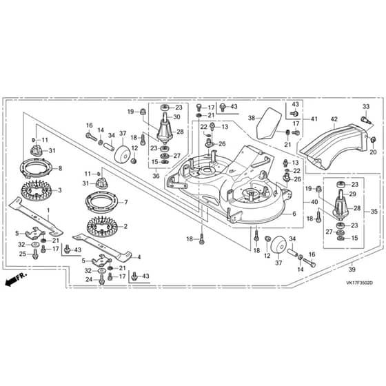 Honda HF2417K2-HME -  Cutting Housing Diagram