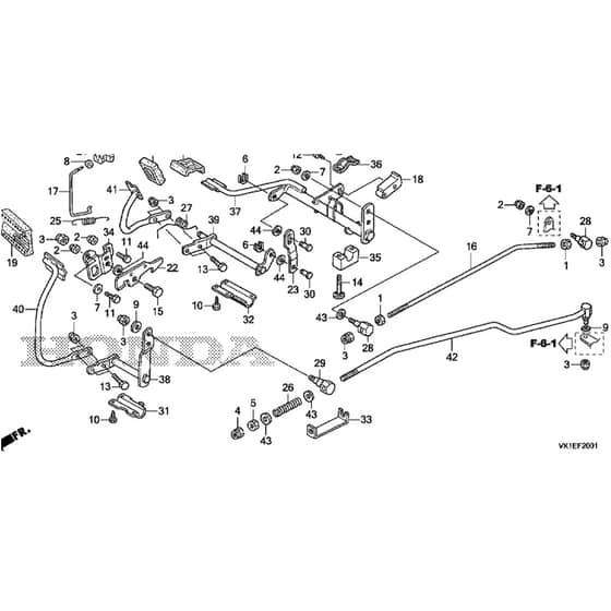 Honda HF2417K3-HME -  Lever Diagram