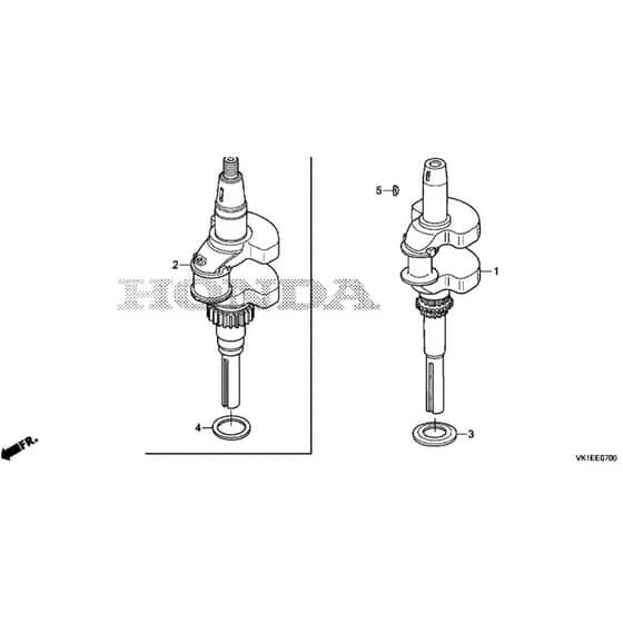 Honda HF2417K3-HTE -  Crankshaft Diagram