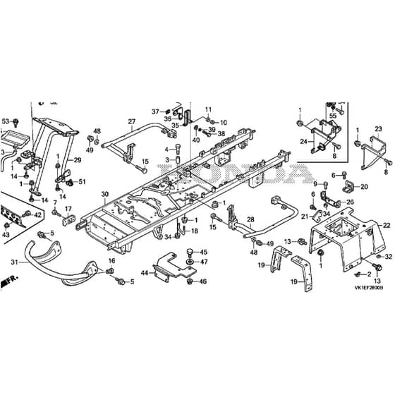 Honda HF2417K3-HTE -  Frame Diagram