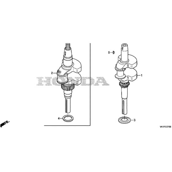 Honda HF2417K4-HBE -  Crankshaft Diagram