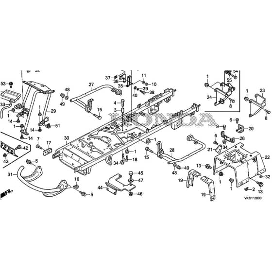 Honda HF2417K4-HBE -  Frame Diagram