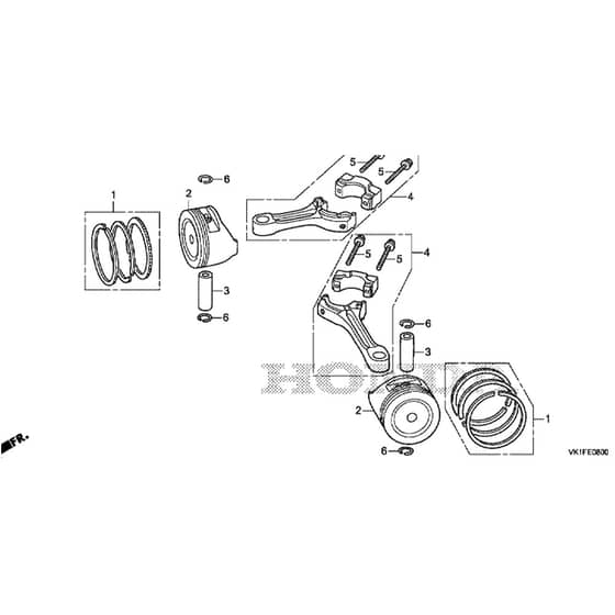 Honda HF2417K4-HME -  Piston Diagram