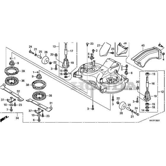 Honda HF2417K4-HTE -  Cutting Housing Diagram