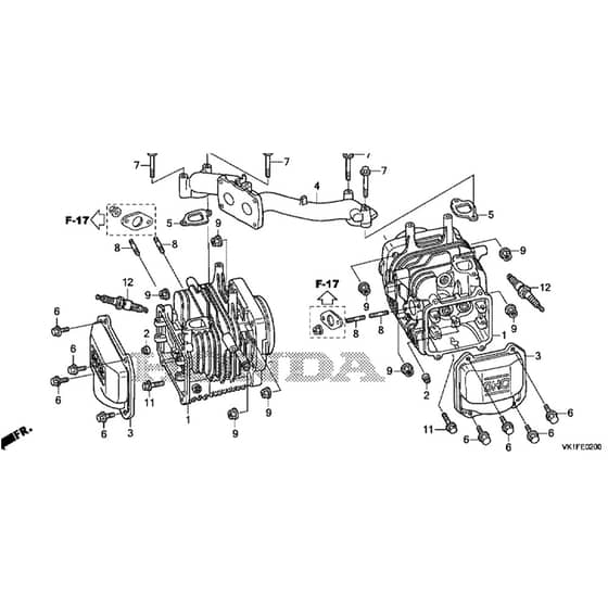 Honda HF2417K4-HTE -  Cylinder Diagram