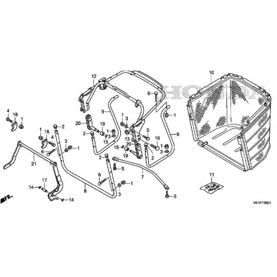 Honda HF2417K4-HTE -  Grass Bag Diagram