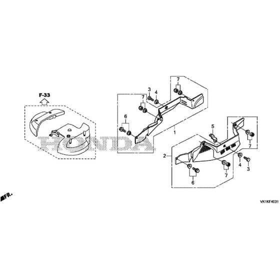 Honda HF2417K5-HBE -  Belt Cover Diagram