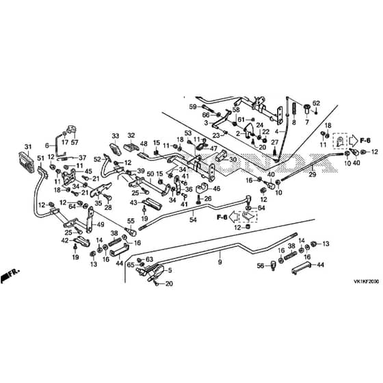 Honda HF2417K5-HBE -  Lever Diagram