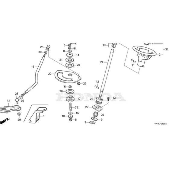 Honda HF2417K5-HBE -  Steering Wheel Diagram