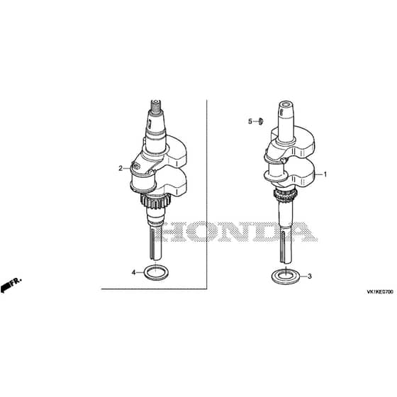 Honda HF2417K5-HME -  Crankshaft Diagram
