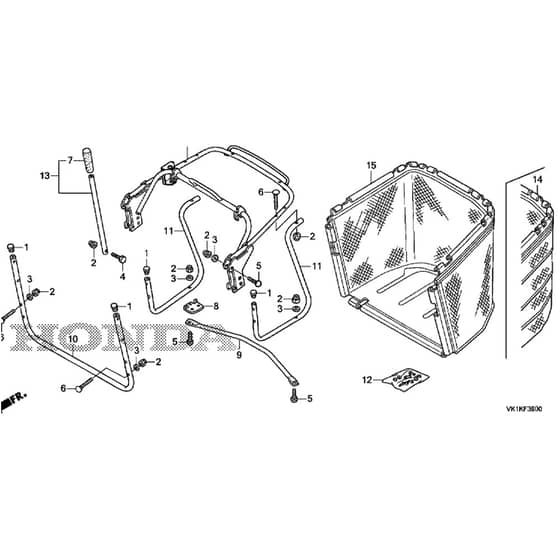Honda HF2417K5-HME -  Grass Bag Diagram