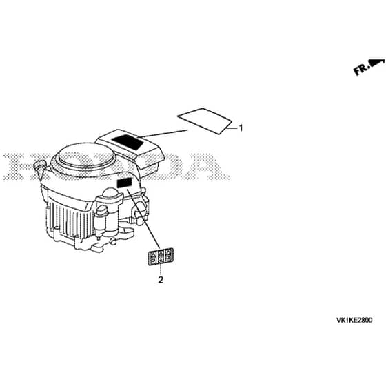 Honda HF2417K5-HME -  Label Diagram