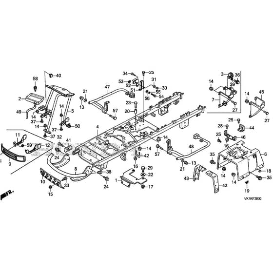 Honda HF2417K5-HTE -  Frame Diagram