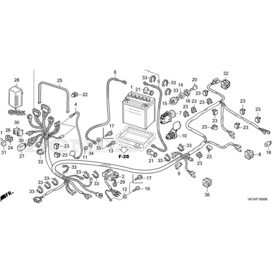 Honda HF2417K5-HTE -  Harness Diagram