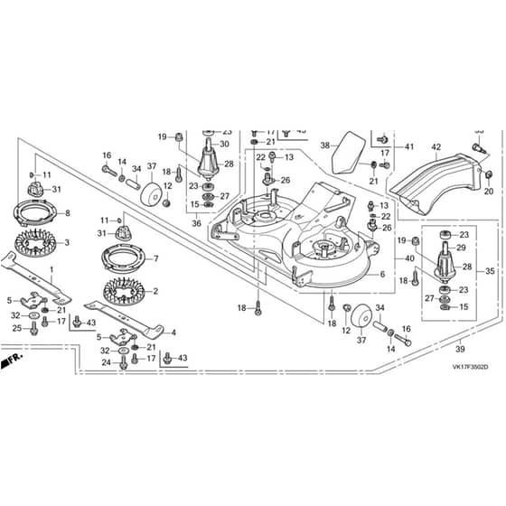 Honda HF2620K1-HMEA -  Cutting Housing Diagram