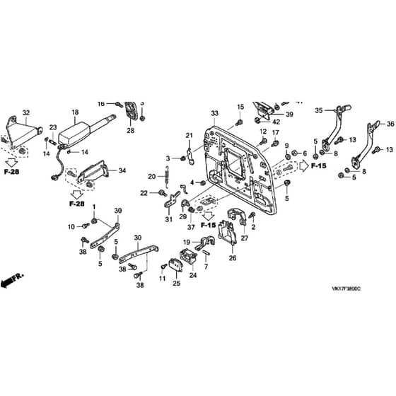 Honda HF2620K1-HTEA -  Grass Catcher Frame Diagram