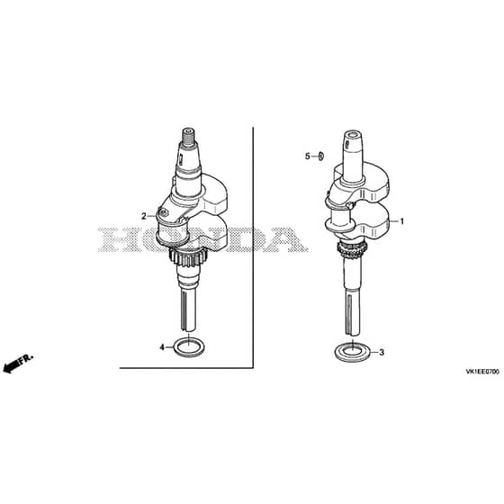 Honda HF2622-HMF -  Crankshaft Diagram