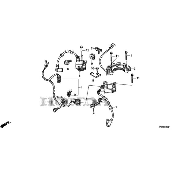Honda HF2622-HMF -  Ignition Coil Diagram