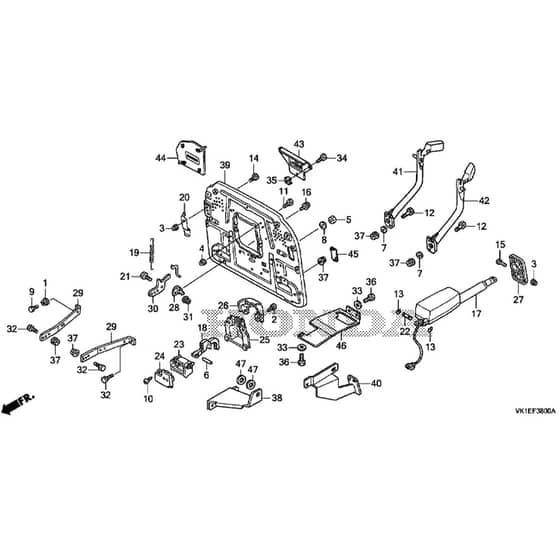 Honda HF2622-HTE -  Grass Catcher Frame Diagram