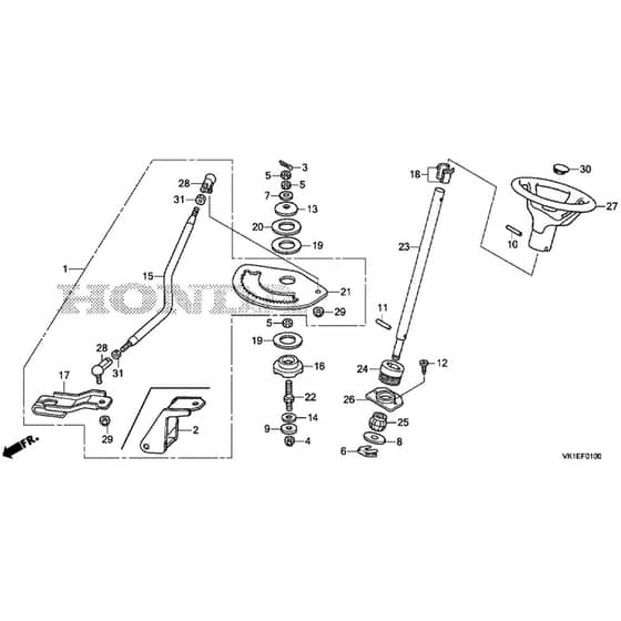 Honda HF2622-HTF -  Steering Wheel Diagram