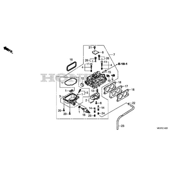 Honda HF2622K1-HTE -  Carburettor Diagram