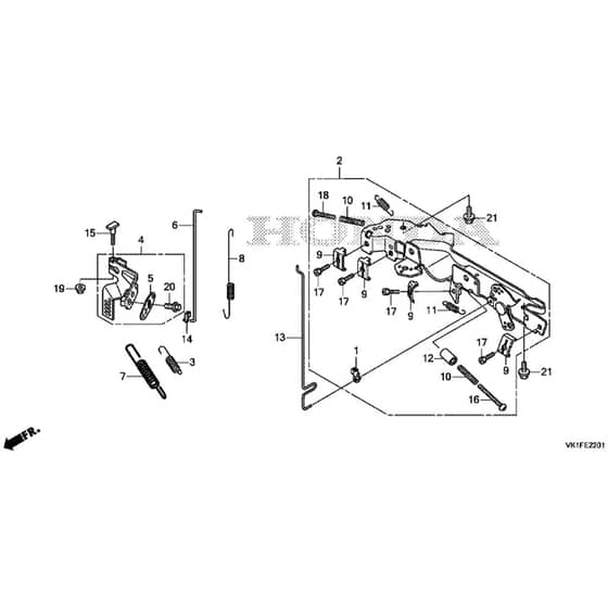 Honda HF2622K1-HTE -  Control Diagram