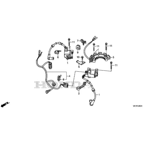 Honda HF2622K1-HTE -  Ignition Coil Diagram