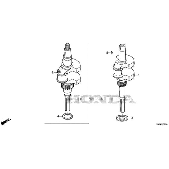 Honda HF2625-HMEH -  Crankshaft Diagram