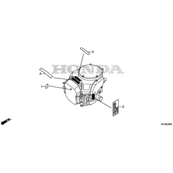 Honda HF2625-HTEH -  Label Diagram