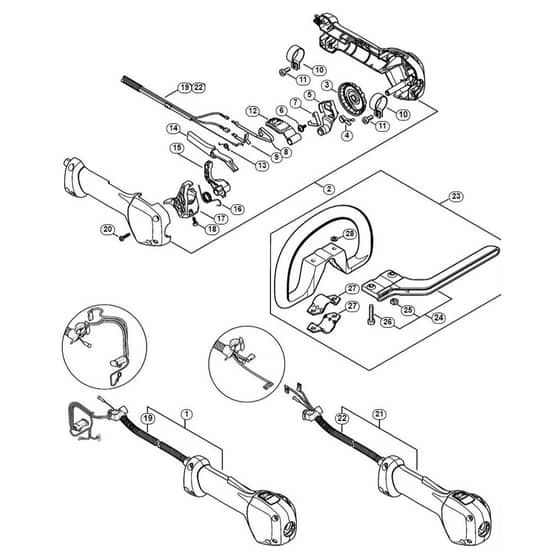 Genuine Stihl HL92 KC-E / F - Control handle