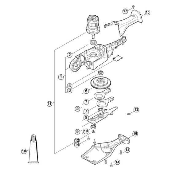 Genuine Stihl HLA65 / E - Gear head, Electric motor