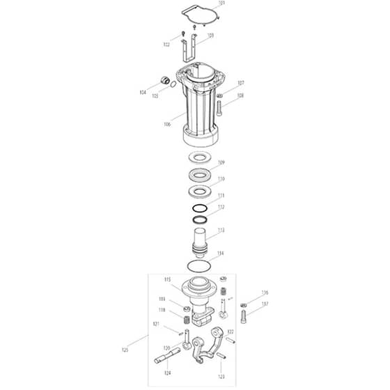 Makita HM004G - Cordless Breaker - Power Tool 03 Diagram