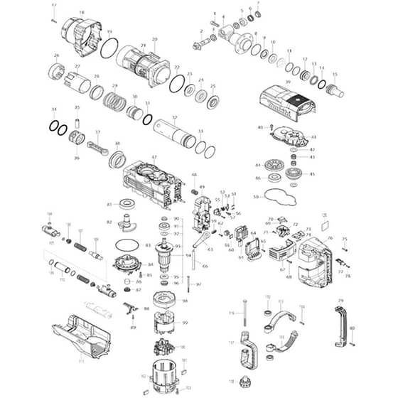 Makita HM1511 - Electric Breaker - Power Tool Diagram