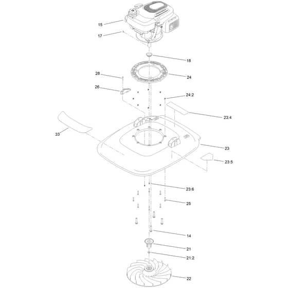 Toro HoverPro 550 - 02617 (400000000 - 419999999) Deck