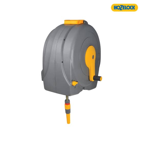 Hozelock 2496 Wall Mounted 40m Fast Reel + 40 Metres of 12.5mm Hose - 2496P0000