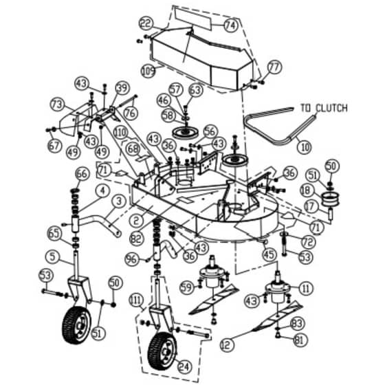 Billy Goat HP3400 - Mower Main (2) Diagram