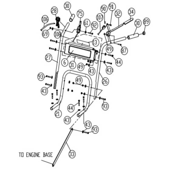 Billy Goat HP3400 - Mower Main (3) Diagram