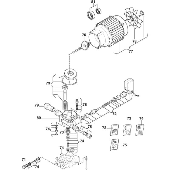 HPS 550 R - 2019-2025 - 2C1502504/ST1 - Stiga Pressure Washer Electric Pump Diagram