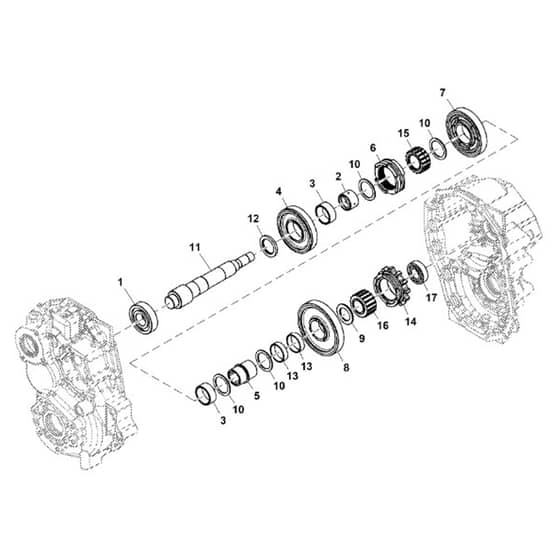 John Deere HPX615E - PC16096 - Reduction Shaft - ST1002194