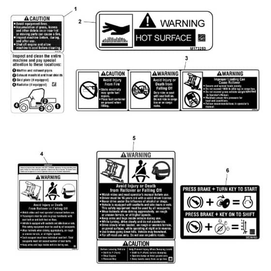 John Deere HPX615E - PC16096 - Labels - ST1005765