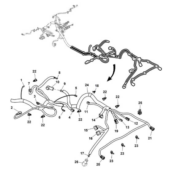 John Deere HPX615E - PC16096 - Chassis Wiring (2/2) - ST1037232