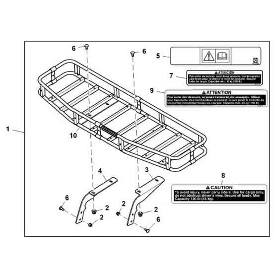 John Deere HPX615E - PC16096 - Front Hood - ST563000