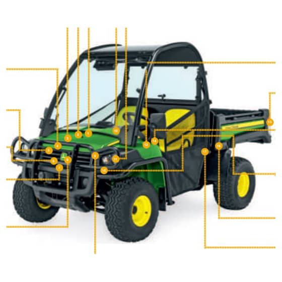 John Deere HPX815E S.N. 040001- Gator - Quick Reference Guide