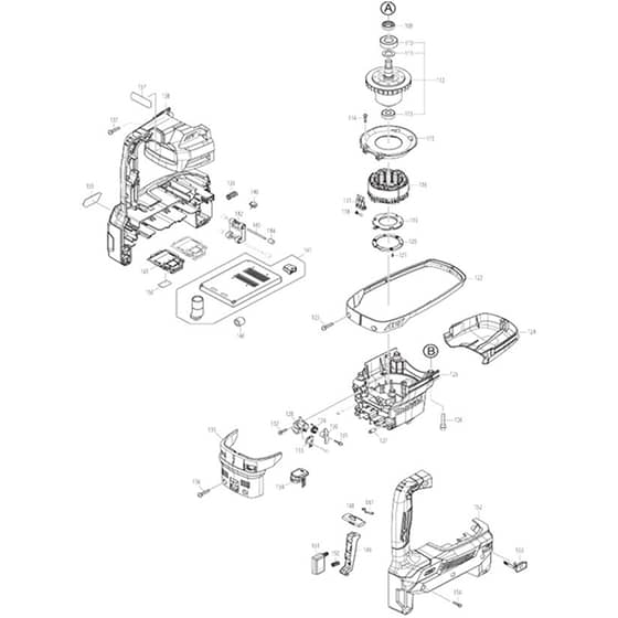 Makita HR006G - 52mm Cordless Rotary Hammer - Power Tool 02 Diagram