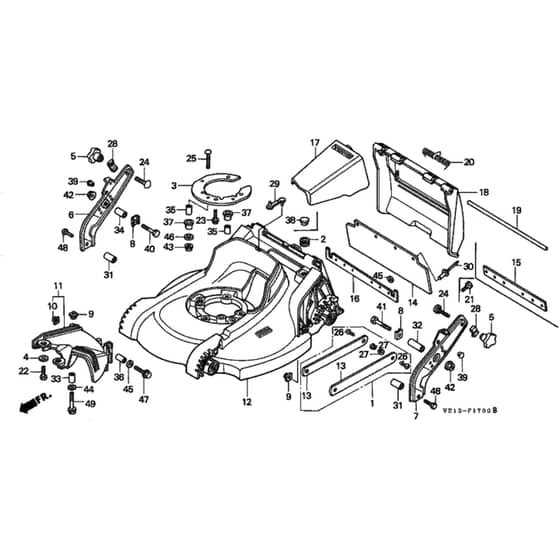 Honda HRB215K1 - SXC - MZBA 6100001-6199999 Cutter Housing Diagram