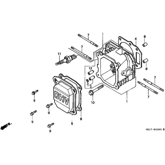 Honda HRB215K3 - SXC - MZBA 6300001-6372130 Cylinder Head Diagram