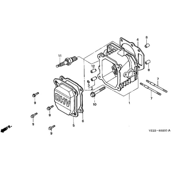 Honda HRB215K4 - SXC/A - MZBA 6424487-9999999 Cylinder Head Diagram