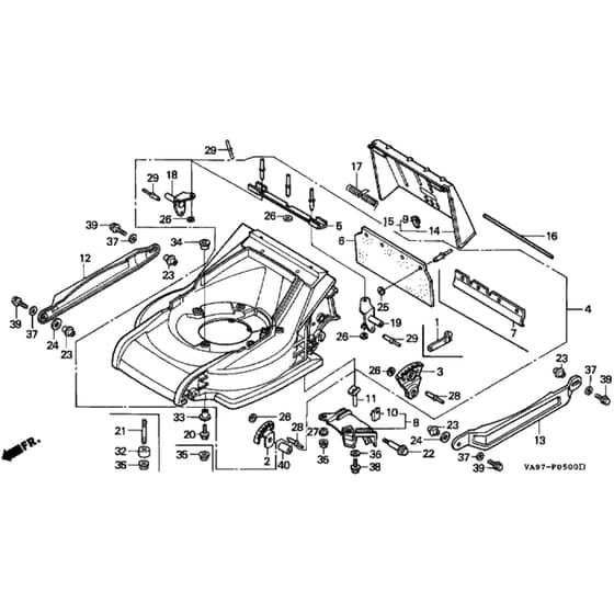 Honda HRB423 - PG - MZBC 8000001-8099999 Cutter Housing Diagram